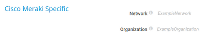 Cisco Meraki Specific Cisco Meraki Specific